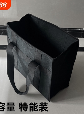 精品特厚黑色帆布加厚耐磨手提包大容量包工具包电工包维修便携