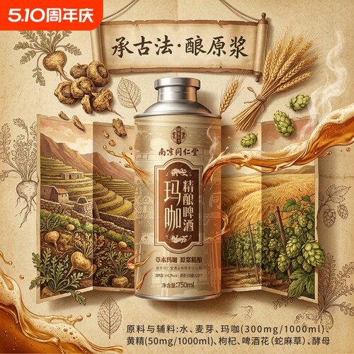 同仁堂玛咖精酿熬夜解乏750ml