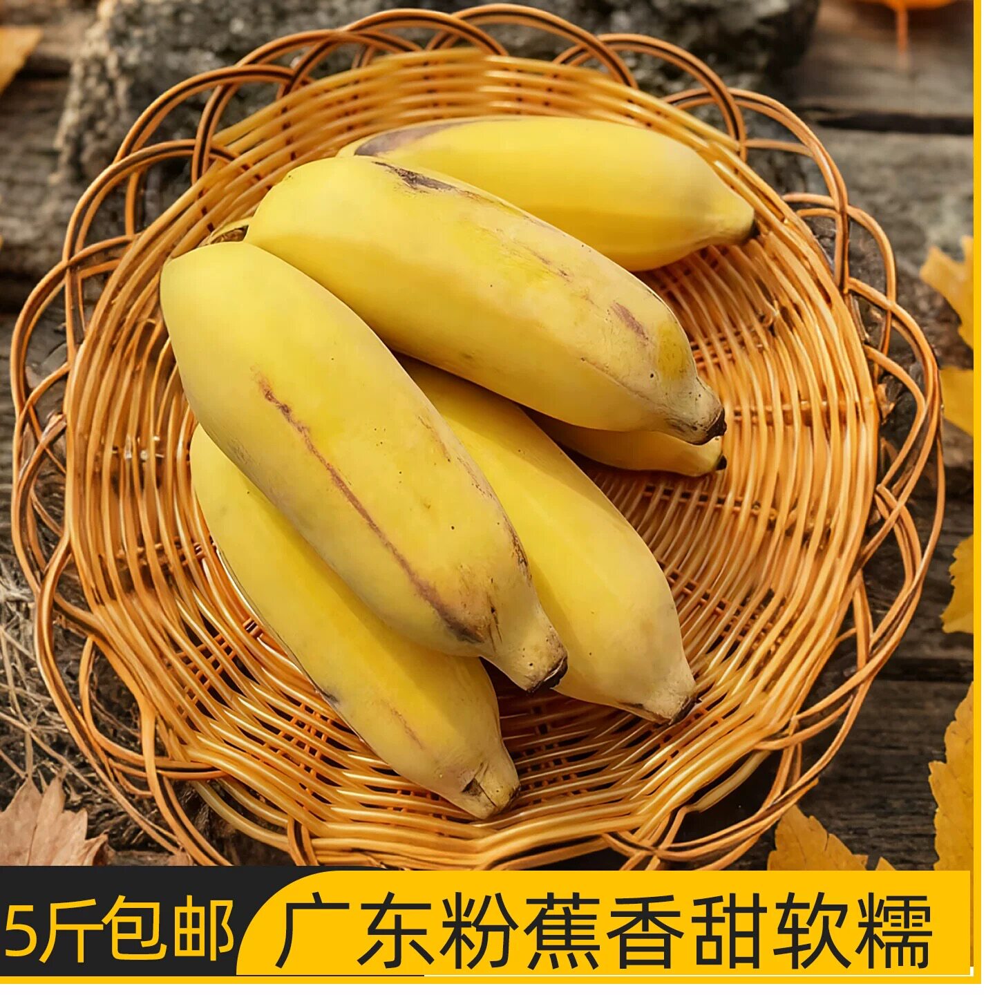 广东高州苹果粉蕉正宗香蕉新鲜水果当季自然熟小米蕉芭蕉鲜果热带