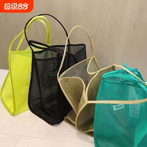 新款户外沙滩包大容量网袋收纳袋工具宝宝游泳儿童沙滩玩具旅游