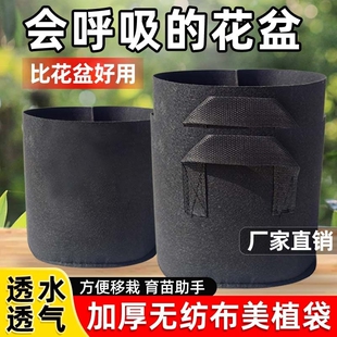美植袋加厚黑色加固提手植物种植袋无纺布植树袋种树专用盆