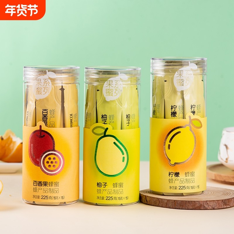 养蜂婆婆蜂蜜柠檬柚子茶便携袋装条装独立小包装儿童蜂蜜果茶果味