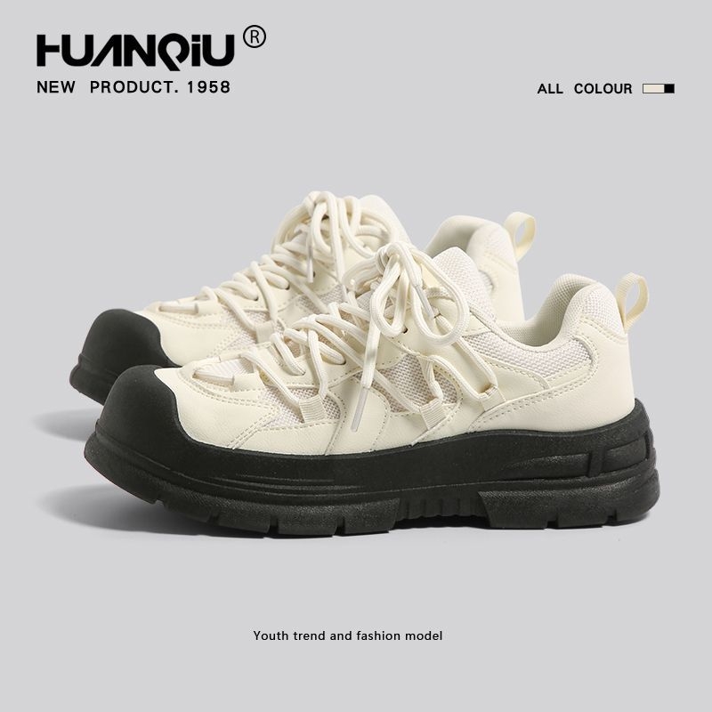 环球厚底老爹鞋女款2025春夏新款爆款增高显脚小鞋子女登山运动鞋