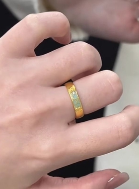 新中式富贵感如意珐琅活口戒指女小众设计精致轻奢国风高级感手饰