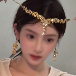 千金琉璃-超闪金色水滴高级感项链贵气夸张生日新娘晚宴礼服配饰