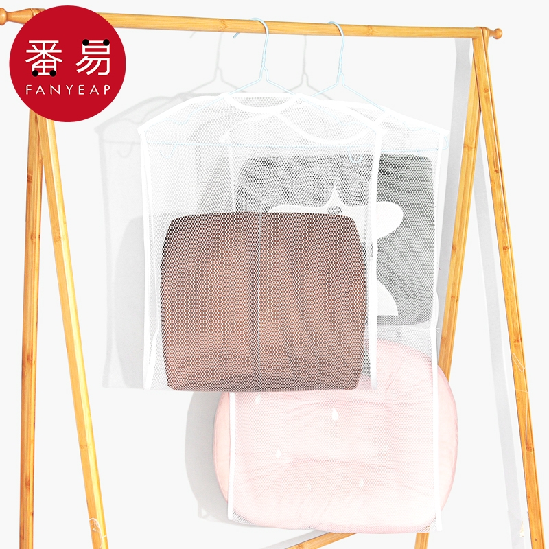 晒枕头网袋A1pf0-晾晒网套网兜晒枕头芯娃娃阳台室外防风多功能