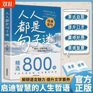 聚宝盆一句话点亮人生提升口才金句书籍解锁语言魅力提升文学素养启迪智慧 人人都是句子迷清醒通透 人生哲语阅读书 名言佳句