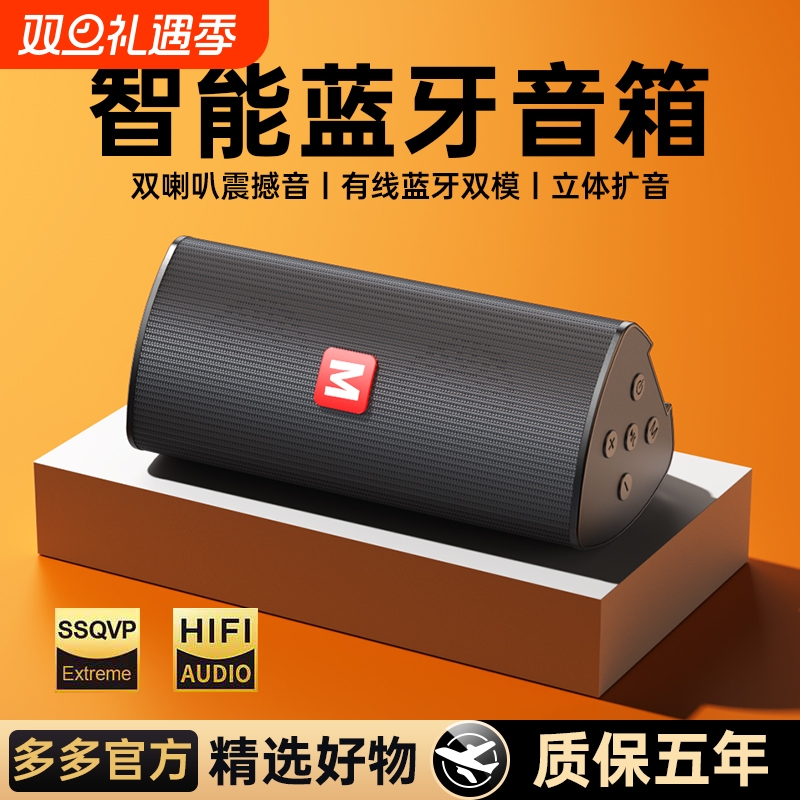 蓝牙音箱无线便携适用索尼重低音户外插卡车载家用收音机音响一体