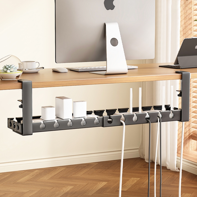 桌下理线器槽免打孔电线整理神器