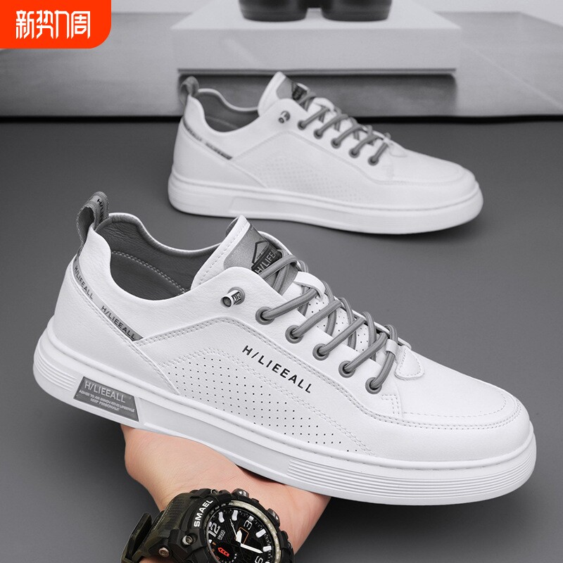 回力男鞋2026新款春季透气一脚蹬皮鞋男士运动防滑平板鞋黑色休闲