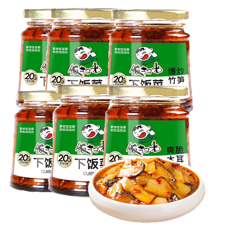 饭扫光爆炒香菌竹笋280g木耳下饭菜四川酱菜拌面拌饭咸菜泡菜泡椒