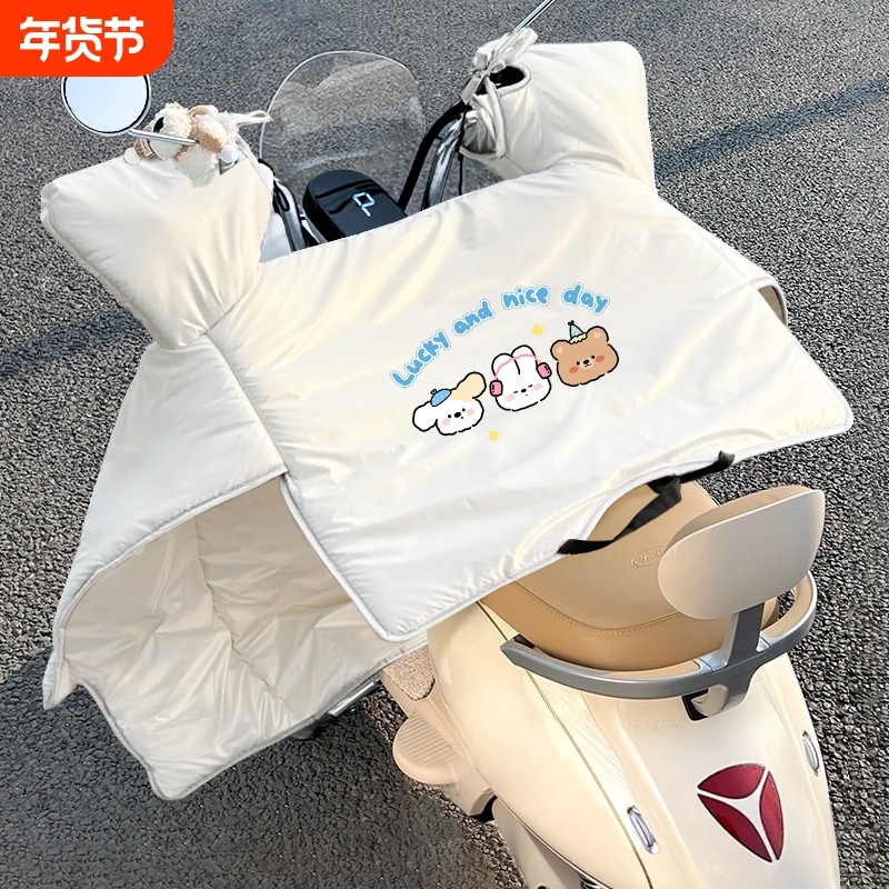 电动车挡风被冬季四季通用电瓶摩托车双面防水防雨挡风罩2025新款