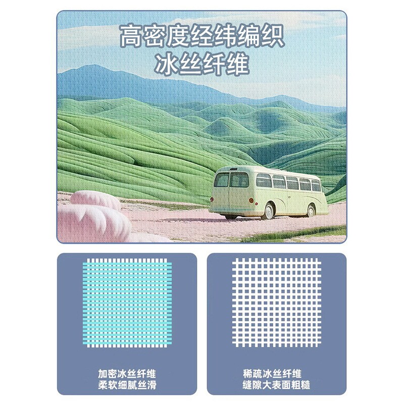 汽车坐垫四季通用办公室冰丝夏季单片座垫通风座椅垫透气凉垫车垫