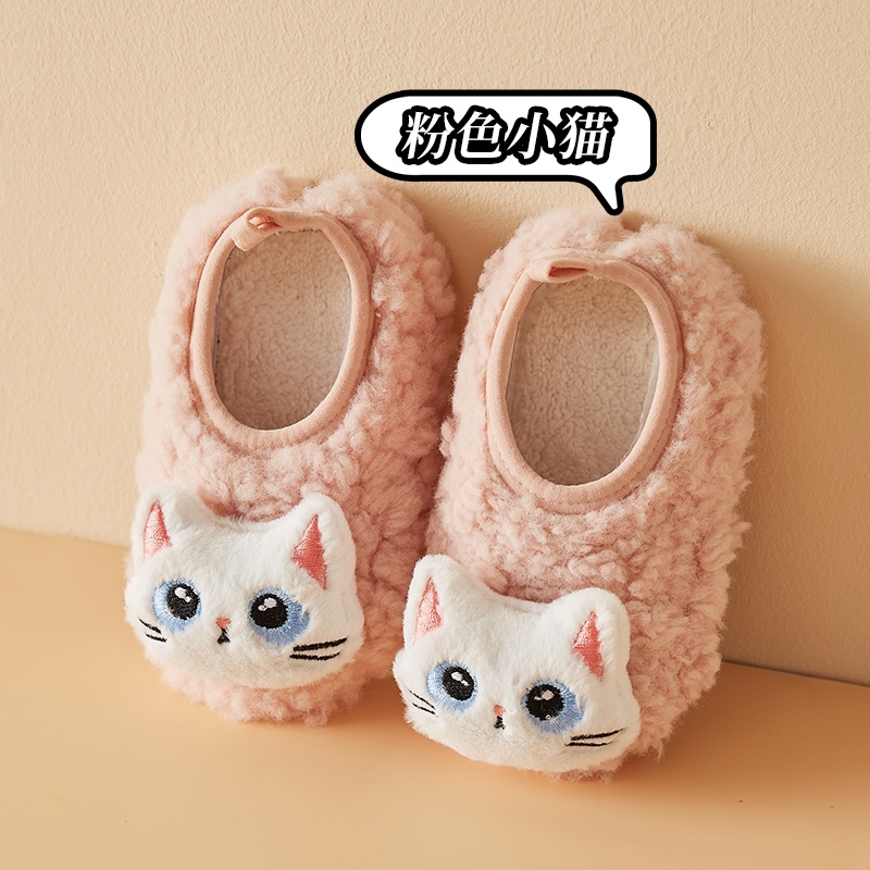 秋冬季宝宝地板袜加绒加厚防滑儿童室内鞋袜婴儿学步袜套地板鞋