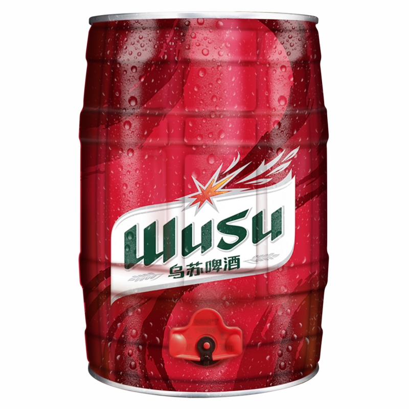 【乌苏啤酒】乌苏5L桶装啤酒大红乌苏牛啤桶扎啤酒清仓特价包邮