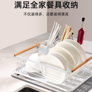家用单层沥水架碗架厨房多功能碗柜盘子碗碟收纳盒水槽置物架批发