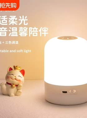 小夜灯充电式床头母婴灯拍拍灯起夜床头灯超长待机type-c接口