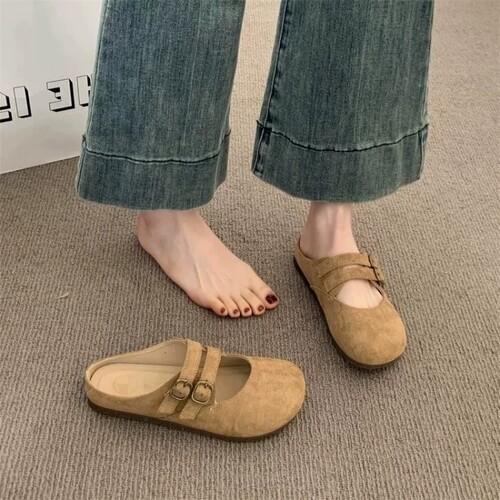 意尔康心选勃肯鞋包头半拖鞋女外穿2026新款超火凉拖懒人单鞋