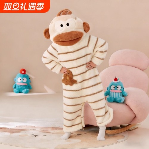 汉顿丑鱼条纹连体睡衣