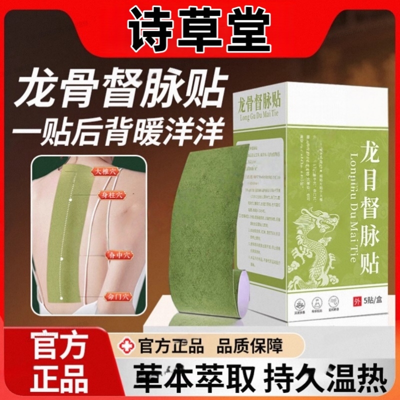 诗草堂官方正品龙骨风脉灸自发热艾草龙骨督脉持久发热暖贴