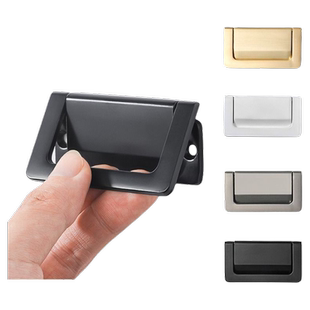 免打孔橱柜隐形暗拉手明装现代简约柜子抽屉衣柜门把手拉环门板