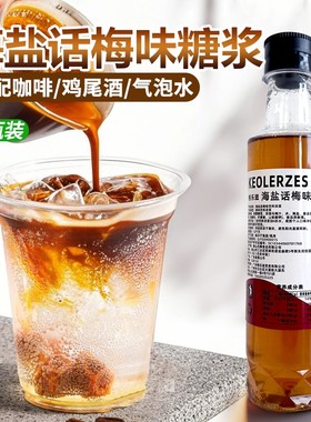 海盐话梅糖浆小瓶装250ml调老盐话梅气泡水拿铁咖啡鸡尾酒果汁