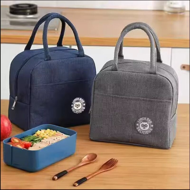 饭盒便当学生大容量手提带饭防水手提袋防油保温上班族加厚铝箔