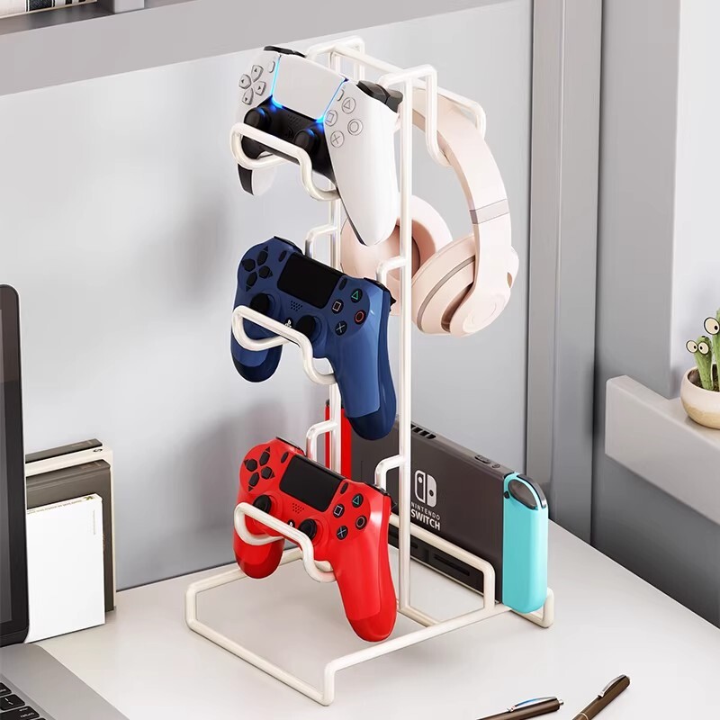 游戏手柄支架挂架耳机无线桌面上收纳架电竞房台面多功能铁质支架