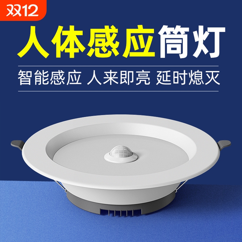 led智能人体声光感应筒灯