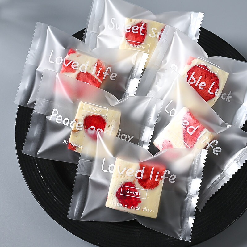 雪花酥包装袋饼干糖果牛轧糖曲奇自封机封袋烘焙奶枣蔓越莓袋子小