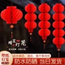 元 饰氛围 旦大红灯笼挂饰春节新年户外蜂窝连串树上过年结婚喜庆装