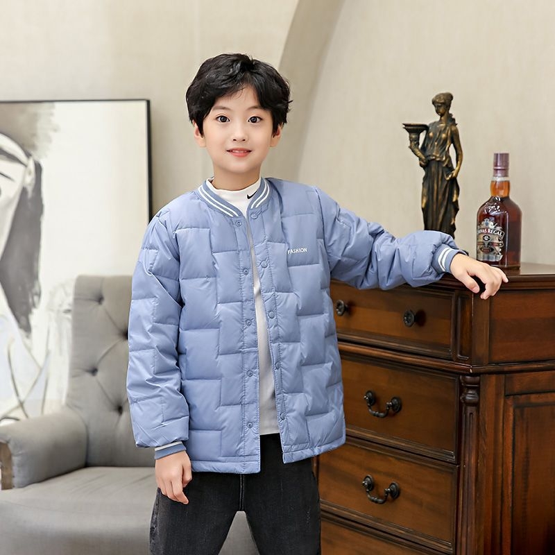 中大童羽丝绒服内胆冬初高中校服内外穿神器男女学生儿童羽绒外套