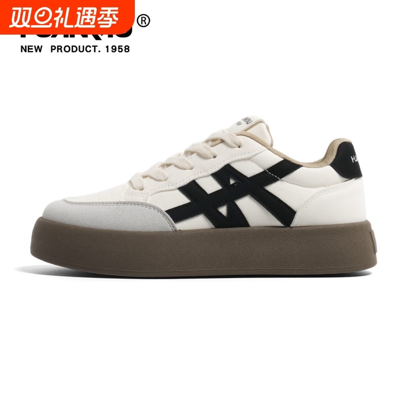 环球复古厚底德训鞋男2025新款秋季休闲运动板鞋学生小白鞋子男鞋