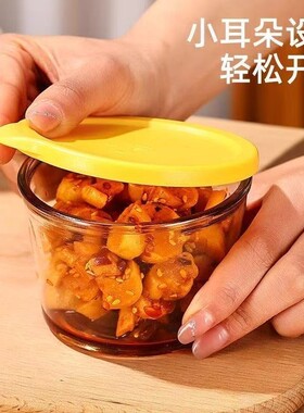 玻璃咸菜密封罐小碗带盖食品级保鲜盒冰箱小菜泡分装盒罐冷藏家用