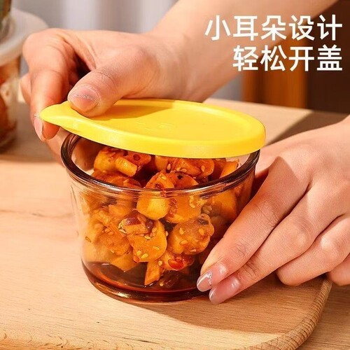 玻璃密封罐小碗带盖食品级咸菜保鲜盒冰箱小菜泡分装盒罐冷藏家用
