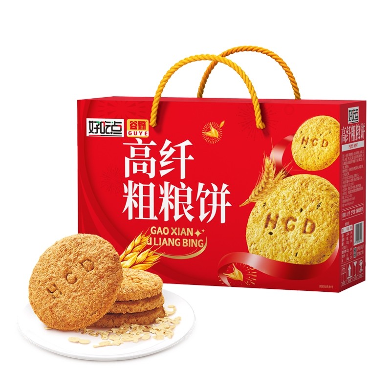 好吃点谷野高纤粗粮饼 800g 粗粮饼干