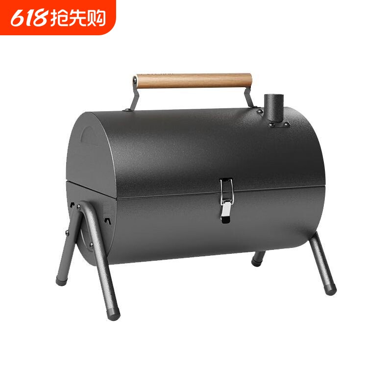 烧烤炉烧烤烤炉户外便携式多功能烟囱双面家用炉子露营烤肉
