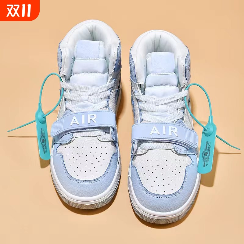 aj312高帮男鞋北卡蓝秋冬季篮球鞋实战气垫板鞋学生休闲运动鞋女