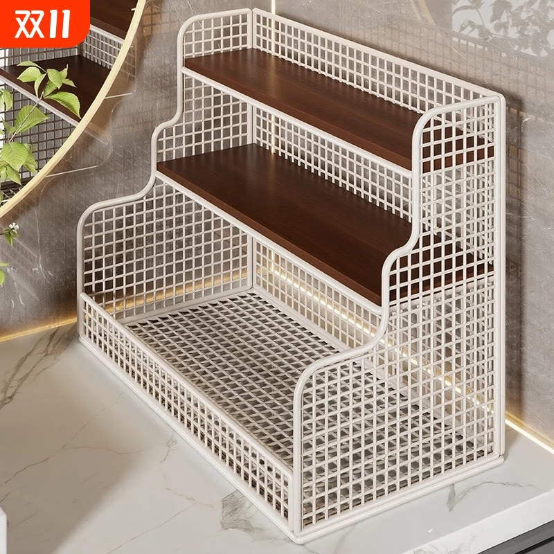 卫生间化妆品置物架洗漱台洗漱用品收纳架梳妆台多层护肤品放置架