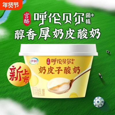 顺丰包邮伊利宫酪呼伦贝尔奶皮子酸奶发酵厚奶皮入口即化草原冷藏
