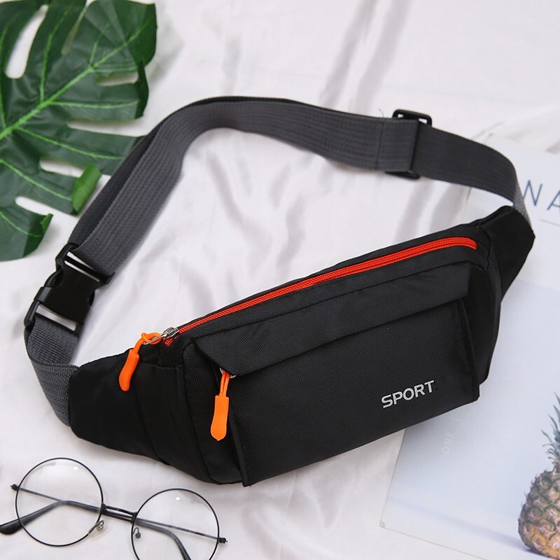 贴身腰包男士帆布运动跑步手机腰带包胸包女小型轻便防水时尚耐磨