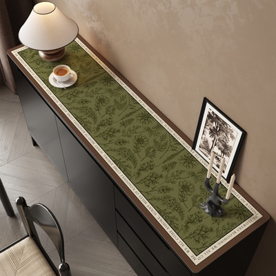 餐边柜桌垫轻奢高级感中古风电视柜台面保护垫2025新款玄关桌面垫