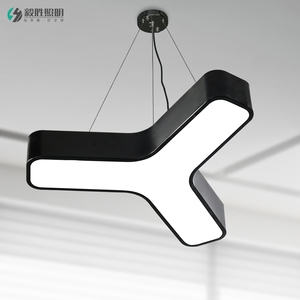 LED办公室吊灯异形铁艺创意拼接工作室会议室网吧吊灯健身房灯具