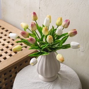 饰品INS风玫瑰花MW08081 仿真花郁金香亚马逊wish婚庆装 新品