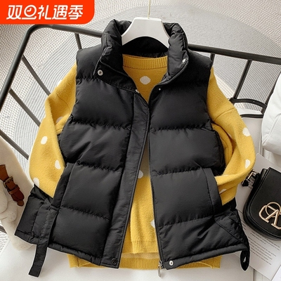 羽绒棉马甲女外穿2025秋冬新款加厚小个子马夹外搭坎肩背心短外套