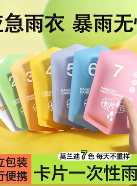 【升级加厚！！】便携式卡片雨衣