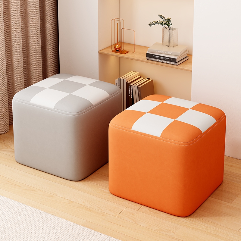 客厅小凳子家用实木板凳茶几沙发方凳坐墩软包儿童矮凳门口换鞋凳