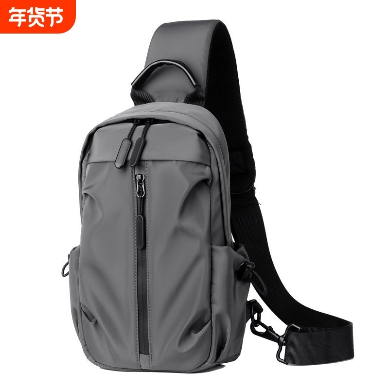 2024新款胸包男式斜挎包防水牛津布潮流单肩包大容量运动个性揹包