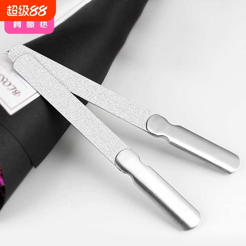 指甲锉/不锈钢EB1sn0-美甲工具修护理打磨甲面双面锉条刀指甲砂