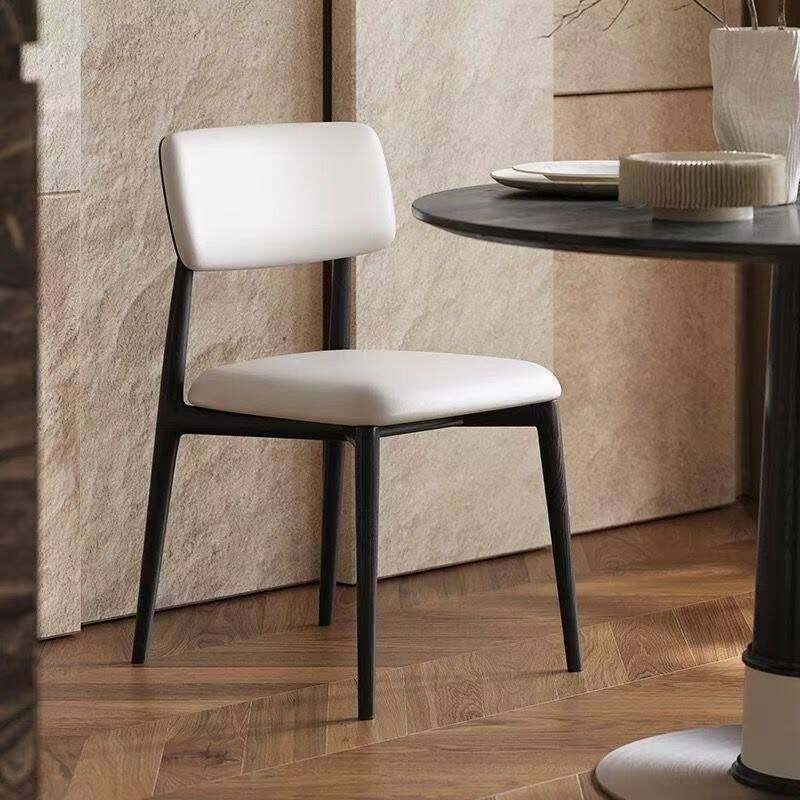 北欧现代餐椅家用轻奢靠背椅奶油餐厅加粗椅子简约酒店餐桌椅凳子